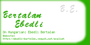 bertalan ebedli business card